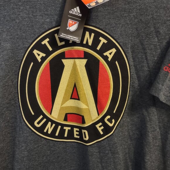 Two Atlanta United FC MLS NWT Dark Grey Adult T-Shirts Size Large - Picture 6 of 8